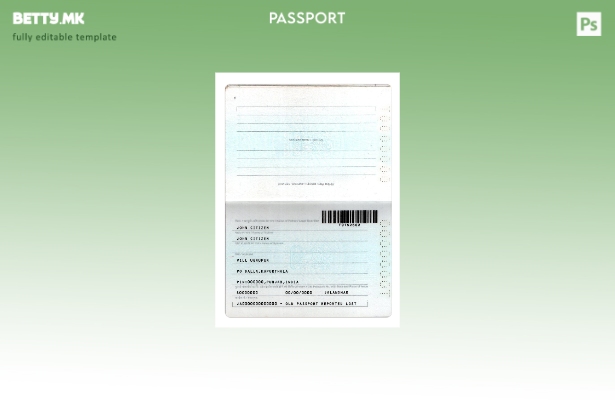 Модерен стил индиски пасош, шаблон за страници за нова верзија 1